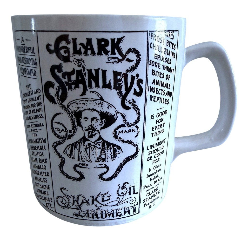 Clark Stanley's Snake Oil Liniment Antique Print Style Advertising Coffee Cup